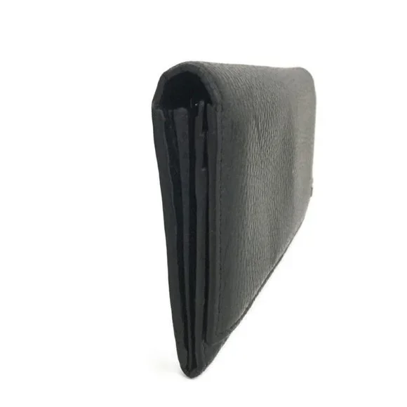 Gucci Black Leather Continental Wallet with Gold Logo - Picture 2 of 8